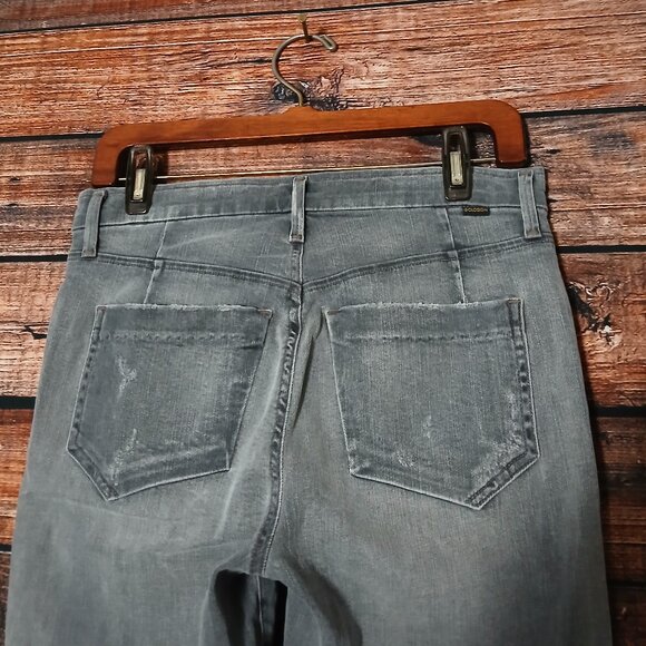 Goldsign Jeans Size 27 Virtual Skinny Ankle Distressed Gray Denim Stretch USA - Picture 5 of 9